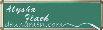 Alysha Flach Visitenkarte